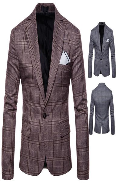 

men suits fashion trend striped 2021 men coat casual business formal longsleeved onebutton men jacket in stock 4731775, Black;gray
