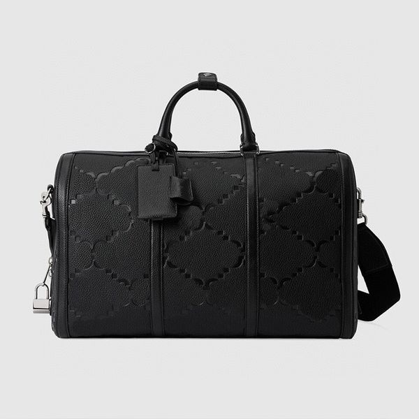 

mens and womens large capacity portable tote bag leather vintage shoulder bag classic solid color travel bag temperament crossbody bag 72528