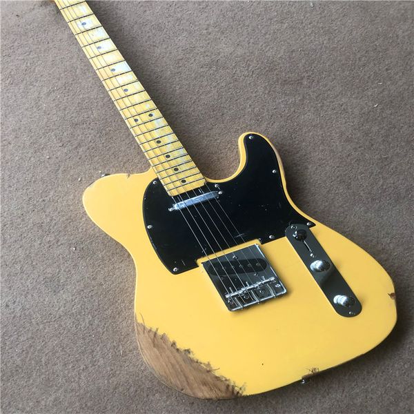 

yellow do old tl electric guitar in stock, accept custom, fast delivery, ing