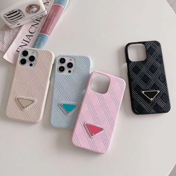 

designer embossed diamond pattern cell phone cases for apple iphone 14 plus 13 12 11 pro max luxury pu leather shockproof protective mobile
