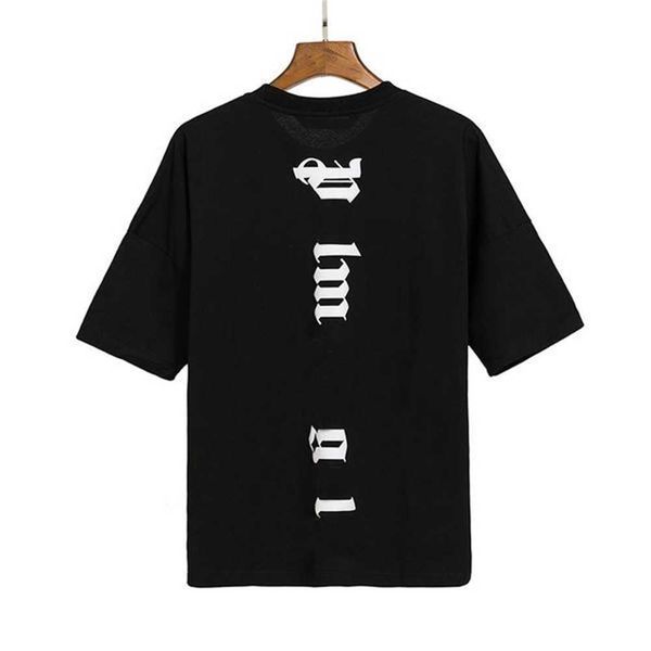 

designers mens women palm angel t shirts inkjet graffiti letter printing tees man casual chest palms shirt clothing short sleeve clothes an, White;black