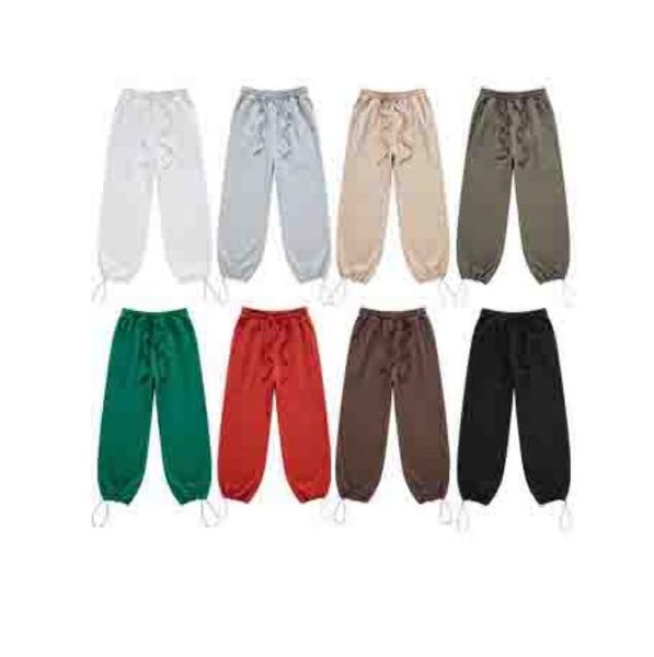 

nice pants men women solid color drawstring leg pants, Black;brown
