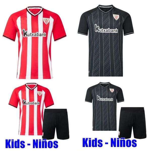 

23 24 club bilbao soccer jerseys berenguer 2023 muniain athletic williams football shirt raul garcia villalibre camiseta sancet third gk una, Black;yellow