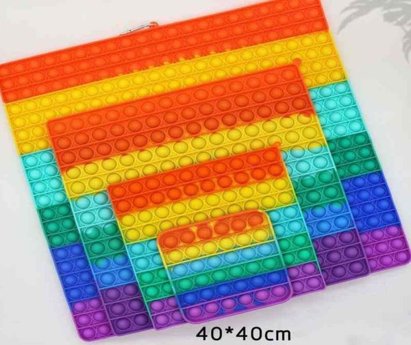

pop 40cm 30cm 20cm giant large-size toy rainbow bubbler poppers board sensory pad toys push bubble poo-its stress relief puzzle finge9606962
