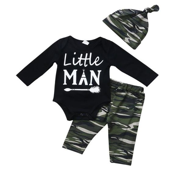 

newborn baby boys clothing christmas toddler romperpantshat 3pcs set outfit infant boutique casual kids costume children pajamas1980197, White