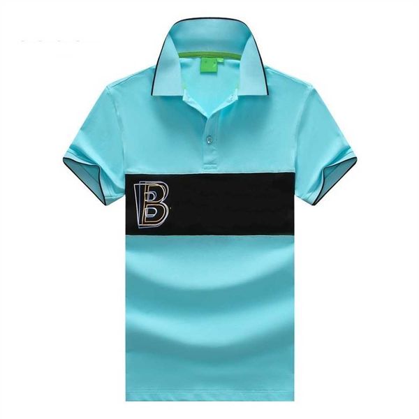

work polos high-quality summer luxury big boss men's t-shirt designer polo shirt high street embroidery printing clothing brand m-2xl a, White;black