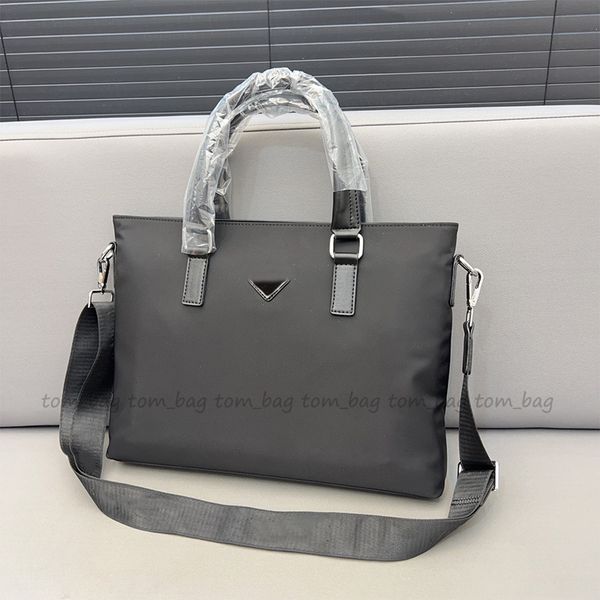 

luxury briefcase men business bag computer bag designer lapbags zipper messenger totes multifunctional handbag black