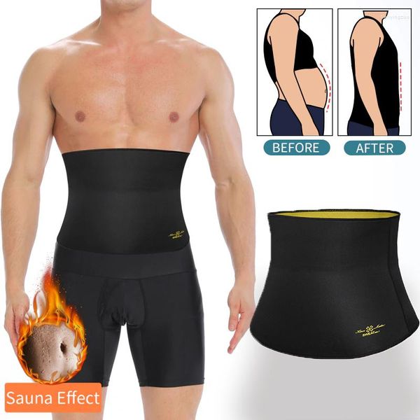 

men's body shapers mens waist trainer slimming shaper modeling belt tummy control weight loss shapewear promote sweat belly slim trimme, Black;brown