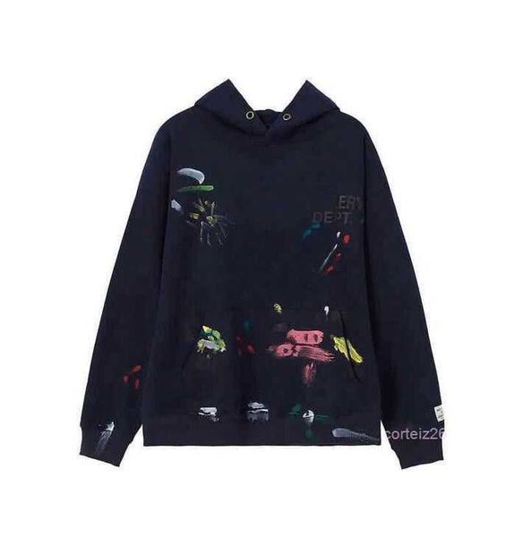 

2023 buy mens hoodies sweatshirts hoodie designer depts gary painted graffiti used letters printed loose casual fashion men hoody size eu s-, Black