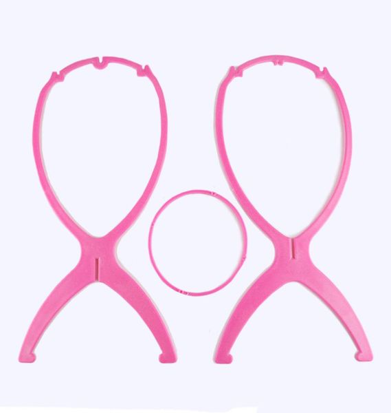 

wig stand factory direct plastic foldable whole01234562260059, White