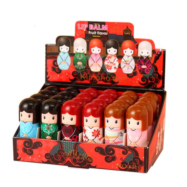 

lipstick wholesale moisturizing lip balm kimono doll lipbalm care cute kawaii lips makup fruit flavor for girl party gifts 230704