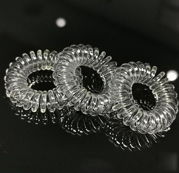 

mini black white colorful hair ropes telephone wire line cord traceless head rope spiral shape ties hair ring rubber band accessor3291050
