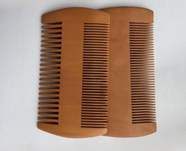 

new pocket wooden beard comb double sides super narrow thick wood combs pente madeira lice pet hair tool8456575, Silver
