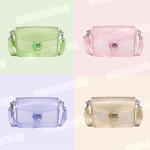

jelly tabby shoulder bag pillow crossbody summer beach waterproof furry pvc candy with straps handbag flap messenger women lady mini