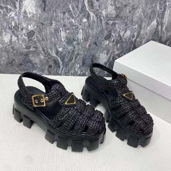 

womens serrated roman weaving sandals womens slides thick bottom ultralight fashion sandal casual shoes platform summer shoes size 35-40 wit, Black