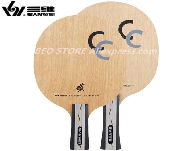 

sanwei cc table tennis blade 5 wood2 carbon off training without box ping pong racket bat paddle tenis de mesa 2204023621271