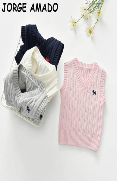 

2020 autumn kids vest toddler girl boy sweater knitting fashion vneck sweater kids coat toddler clothes wl0049755634, Blue
