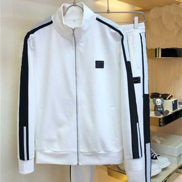 

2023men set men's tracksuits sweatshirts casual suits men womens track suit coats man designer jacket sports pants joggers trousers 668, Gray