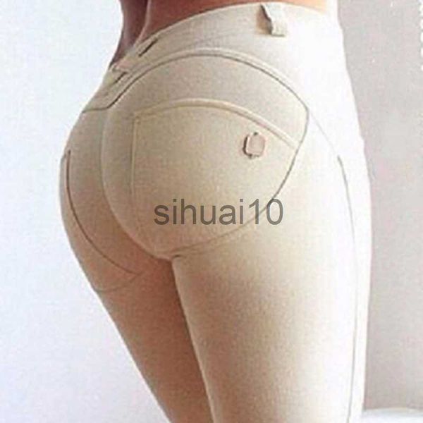 

women's pants capris women thin section fashion casual low waist high elastic pants push up pencil skinny pants female full length j230, Black;white