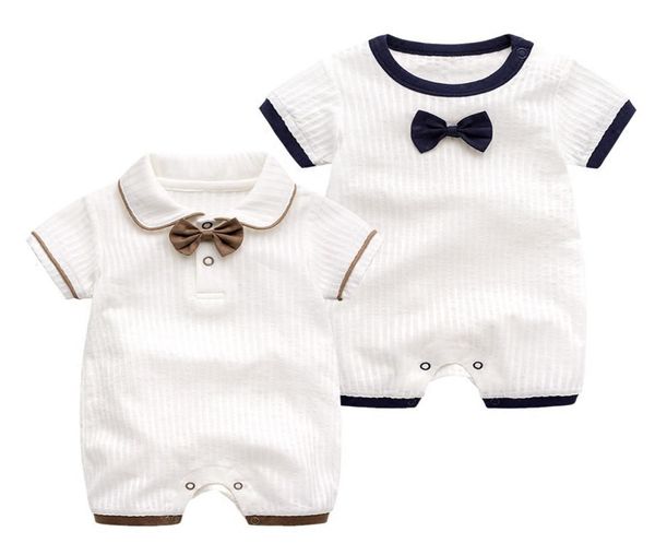 

retailwhole baby romper infant newborn cotton rompers with bow onesies jumpsuit jumpsuits children designers clothes kids bou3440793, Blue
