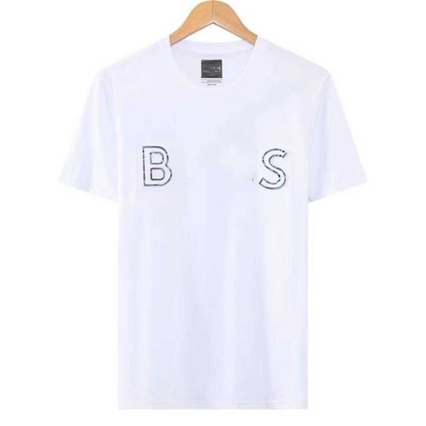 

bs designer summer mens t shirt for mens letter polos embroidery womens tshirts clothing short sleeved large green tees size 3xl breathable, White;black