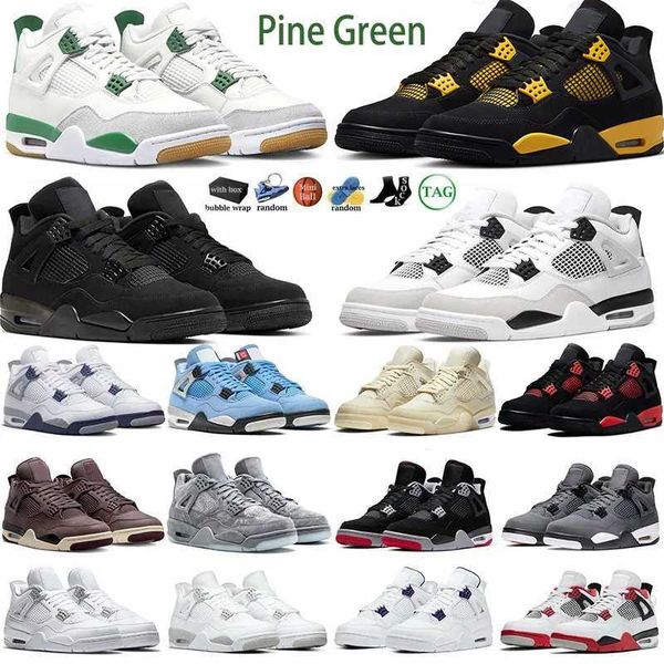 

with box 4s basketball shoes pine green seafoam military black navy 4 men red thunder pn dust sail black cat white oreo pure money infrared
