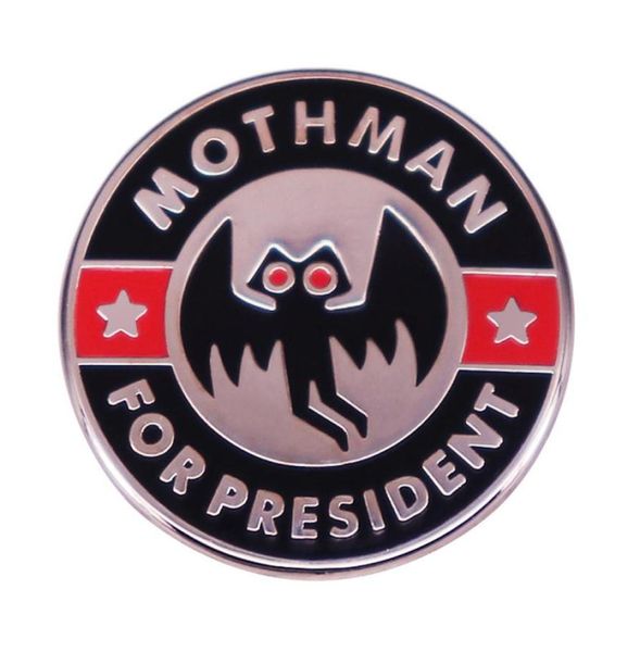 

mothman for president pin political campaign button brooch badge9276296, Blue