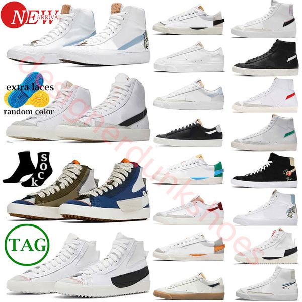 

blazer mid 77 mens sb casual shoes authentic original low university neputune blue purple dusk black white canvas suede designer sneaker tra
