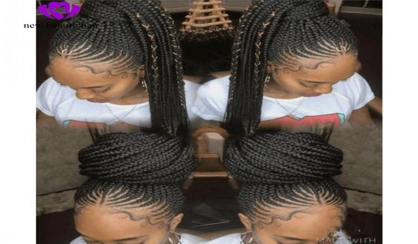 

natural handtied cornrow braids wig black hairstyle box braids synthetic lace front wigs for black women micro braids wig with bab1294606
