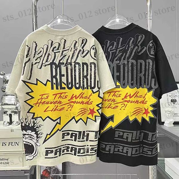 

men's t-shirts real p hellstar t-shirt american high street hip hop bet print hellstar t shirt men women summer short sleeve tee t23070, White;black