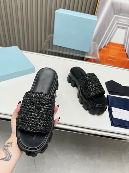 

women men slippers sandals beach luxury designers summer fashion graffiti flops leather lady 0702, Black