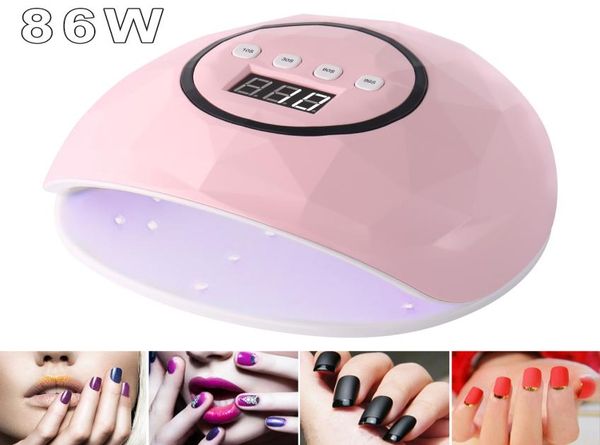 

86w uv lamp nail dryer pro uv led gel nail lamp fast curing gel polish ice for manicure machine6754742