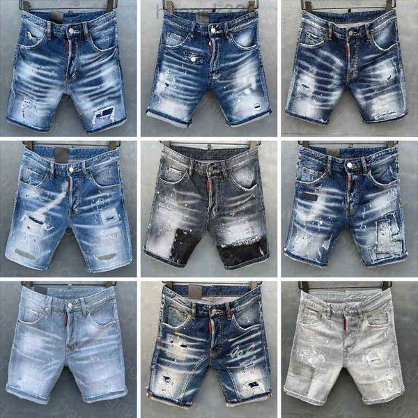 

short mens jeans straight holes tight denim pants casual night club blue summer italy style jeans