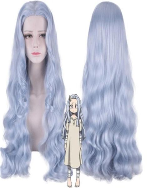 

grayblue long curly hair cosplay wig my hero academia01239194792, Black