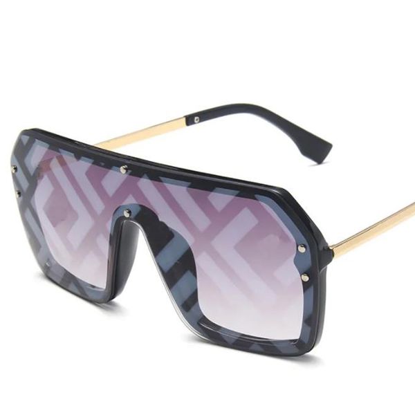 

designer sunglasses adumbral mens eyeglasses pc lens full frame uv400 sun proof womens fashion glasses luxury printing fendiss oversize adum, White;black