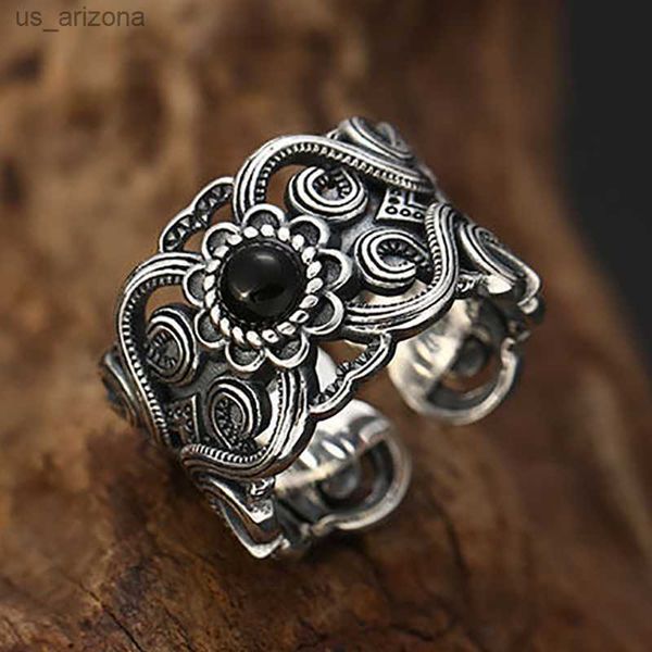 

trendy new style hollow zircon flower open rings for men women elegant delicate and light luxury jewelry l230620, Silver
