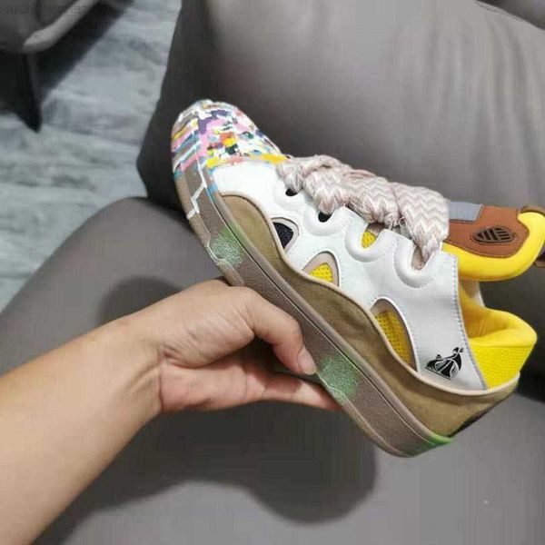 

curb sneakers designer shoes men women multicolor leather classic sneaker python embroidered lover ace sneakers size 35-45