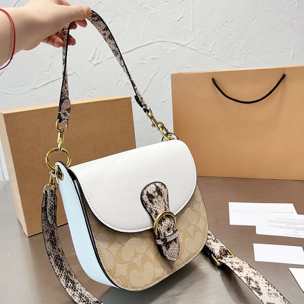

saddle handle bags designer crossbody coac elle kleo shoulder hobo handbag classic jacquard leather wallet purse long belts underarm satchel