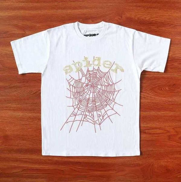 

2023 designer style sp5der 555 spider t shirt shirts men's and women's fashion streetwear oversize short sleeve tshirts fashion 23, White;black
