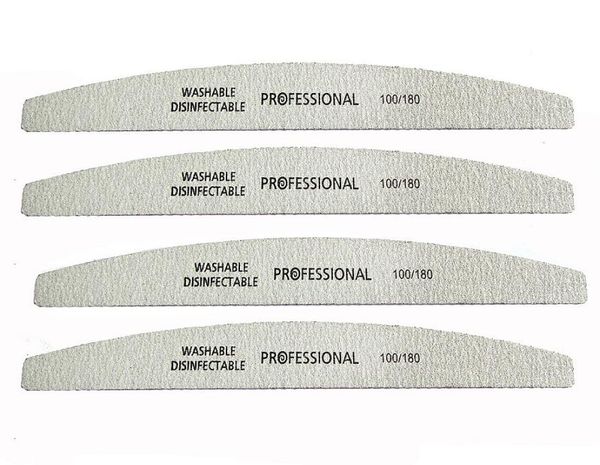 

5pcslot nail file 100180 sanding buffer block pedicure manicure buffing polish beauty tools professional nail files grey boat3853812