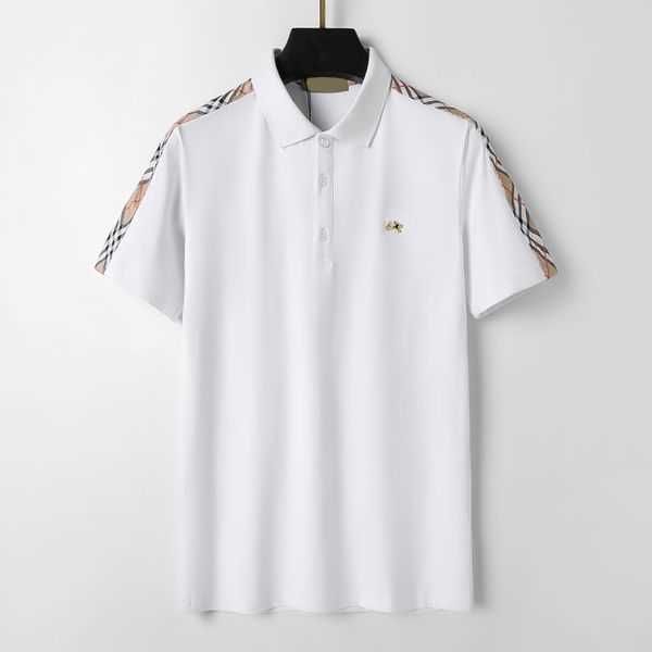 

designer polo mens shirt fashion letter embroidered business mens rhoback polos short sleeve t-shirt polo shirt size m-3xl fydp, White;black