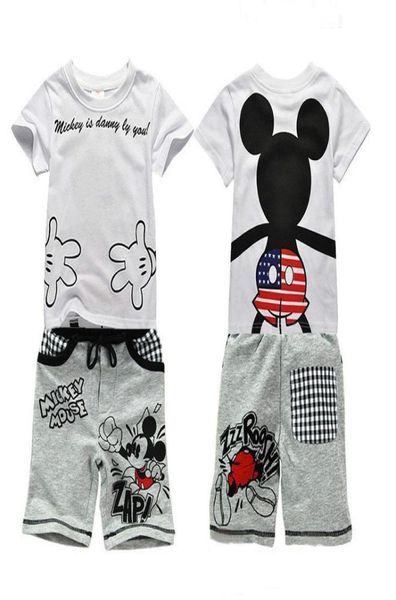 

2019 baby boy clothing set children sport suits children039s clothing sets for kids cotton tshirt short pants infantis2437945, White