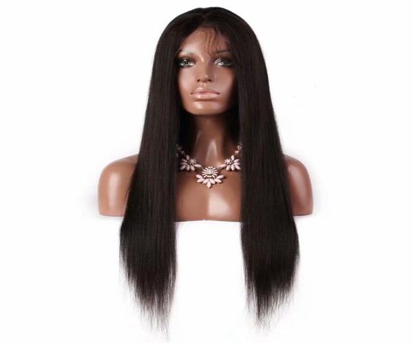 

oc901 europe and america wig black long straight hair front lace hood real hair can be dyed chinese hair support whole6094439