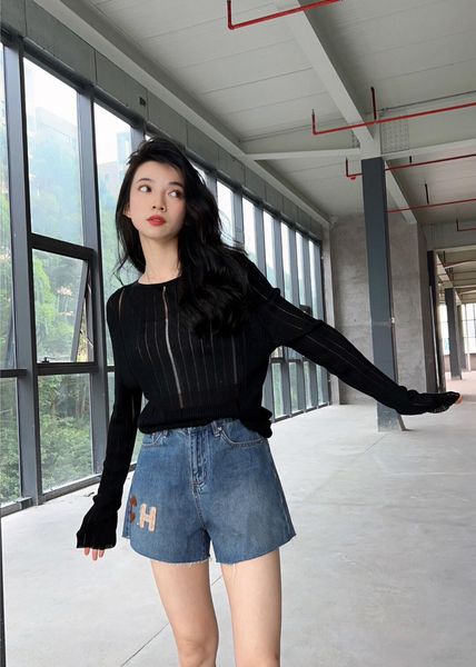 

2023 fashion women's jeans womens jeans designer denim shorts letter rhinestone pants design ladies summer short pant clothes g6, White;black