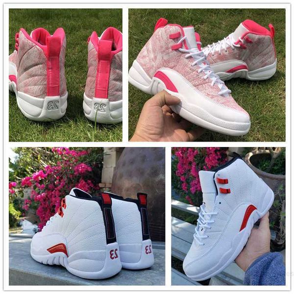

shoes 12 gs hyper pink ice cream basketball women master taxi sneaker valentines day jumpman 12s twist white university red sports