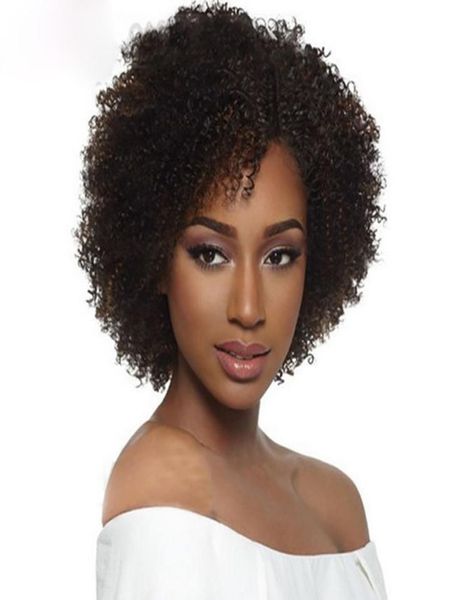 

charming women039s brazilian hair short afro kinky curly wig simulation human hair short curly wig in stock9742727, Black