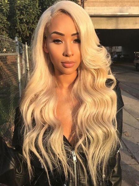 

jyz lace front human hair wigs 613 full lace wigs with hairline blonde body wave brazilian remy hair wigs with baby hair9342337, Black;brown
