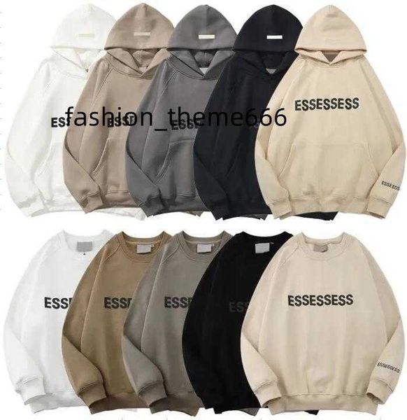 

designer hoodies women mens essent hoodie fashion loose essentail streetwear sweatshirts clothing essen hoodie lovers high street tracksuit, Black