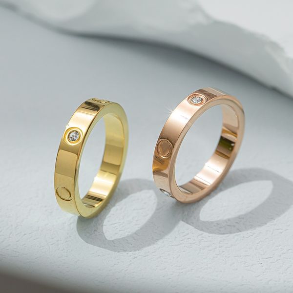 

simple titanium steel couples can not explain the color ring for women, Silver
