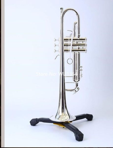 

new arrival 180s 37 bb flat small trumpet silver plated musical instruments with mouthpiece2257927